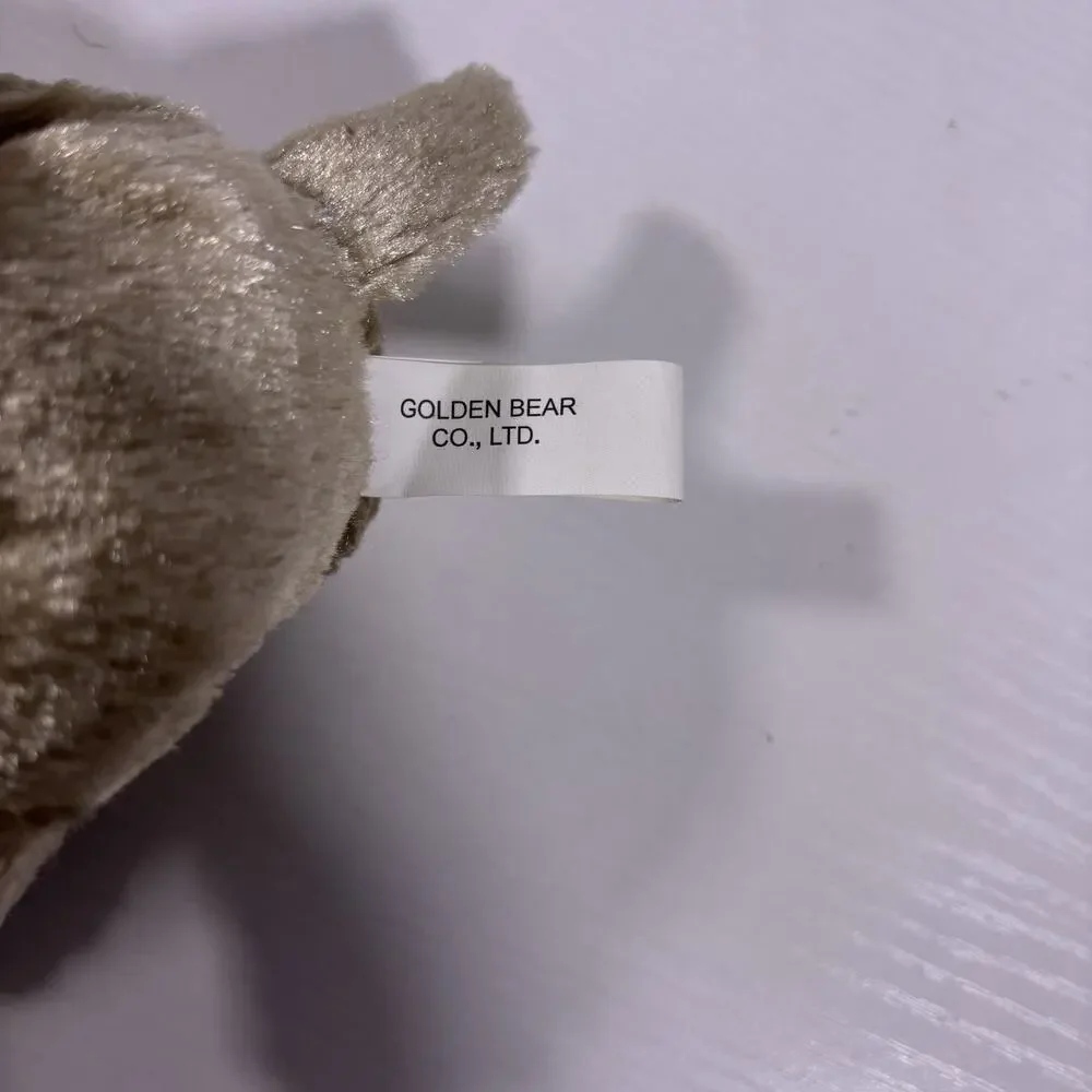 Vintage Golden Bear Pug Plush 2001 Collection Stuffed Dog Toy 8” EUC w/ Tag